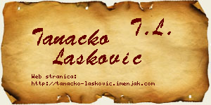 Tanacko Lasković vizit kartica